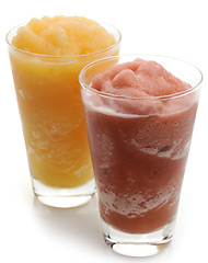 Image showing Orange And Raspberry Smoothies