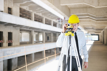 Image showing architect on construction site