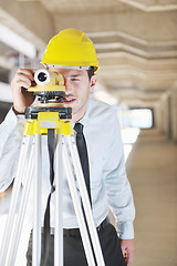 Image showing architect on construction site