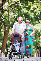 Image showing Family at park relaxing and have fun