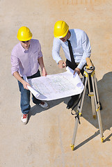 Image showing Team of architects on construciton site