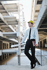 Image showing architect on construction site