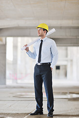 Image showing architect on construction site