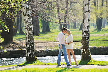 Image showing romantic couple in love outdoor