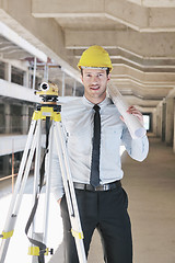 Image showing architect on construction site