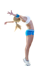 Image showing fitness and exercise with blonde woman