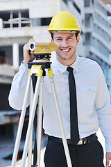 Image showing architect on construction site