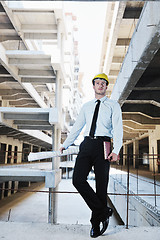 Image showing architect on construction site