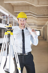 Image showing architect on construction site