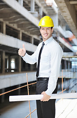 Image showing architect on construction site