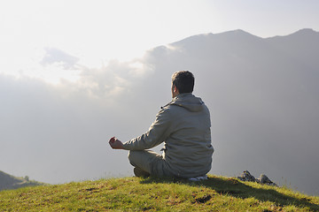 Image showing fresh sunrise at mountain 