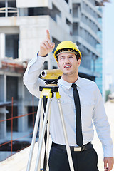 Image showing architect on construction site