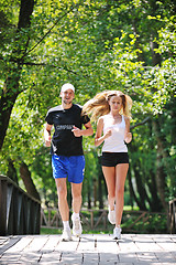 Image showing couple jogging outdoor