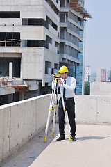 Image showing architect on construction site