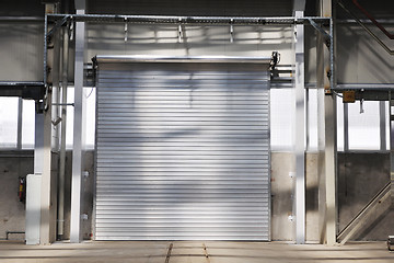 Image showing big industry garage door