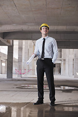 Image showing architect on construction site