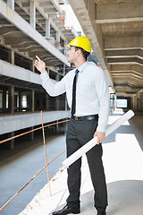 Image showing architect on construction site