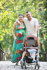 Image showing Family at park relaxing and have fun