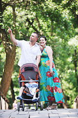 Image showing Family at park relaxing and have fun