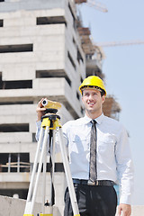 Image showing architect on construction site