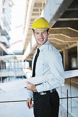 Image showing architect on construction site