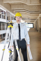 Image showing architect on construction site