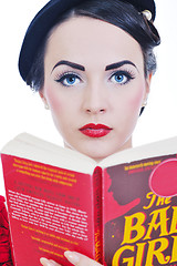 Image showing beautiful young woman read book