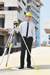 Image showing architect on construction site