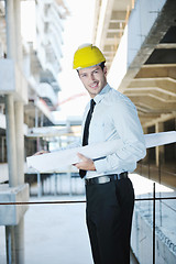 Image showing architect on construction site