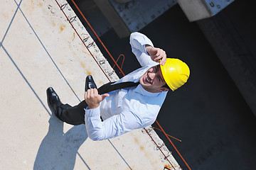 Image showing architect on construction site