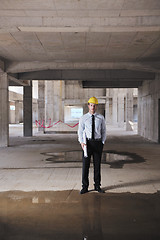 Image showing architect on construction site