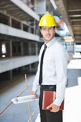 Image showing architect on construction site