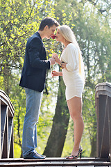 Image showing romantic couple in love outdoor