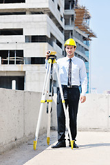 Image showing architect on construction site