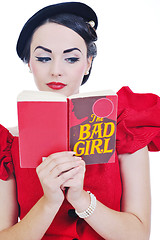 Image showing beautiful young woman read book