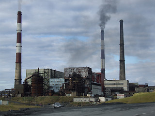 Image showing Industrial factory harmful for nature