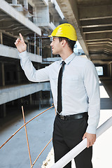 Image showing architect on construction site