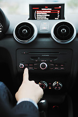 Image showing man using car navigation