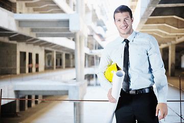 Image showing architect on construction site