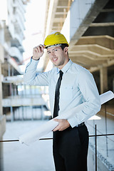 Image showing architect on construction site