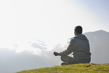 Image showing fresh sunrise at mountain 