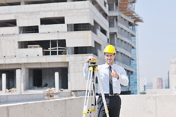 Image showing architect on construction site