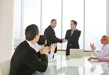 Image showing handshake on business meeting