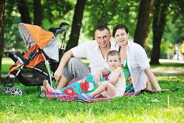 Image showing Family at park relaxing and have fun