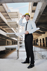 Image showing architect on construction site