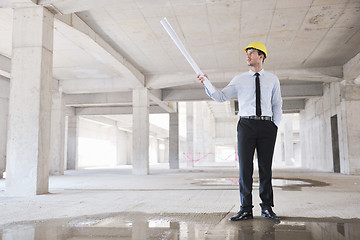 Image showing architect on construction site