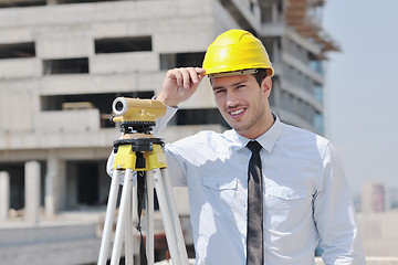 Image showing architect on construction site