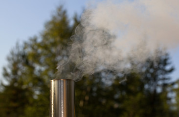 Image showing The smoke from the chimney