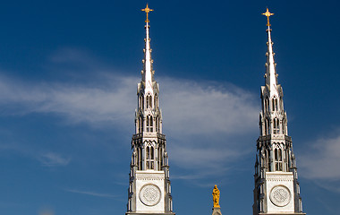 Image showing Spires of Notre-Dame Cathedral Basilica in Ottawa, Canada
