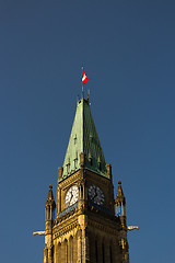 Image showing Peace Tower at the Canadian Parliament in Ottawa, Canada